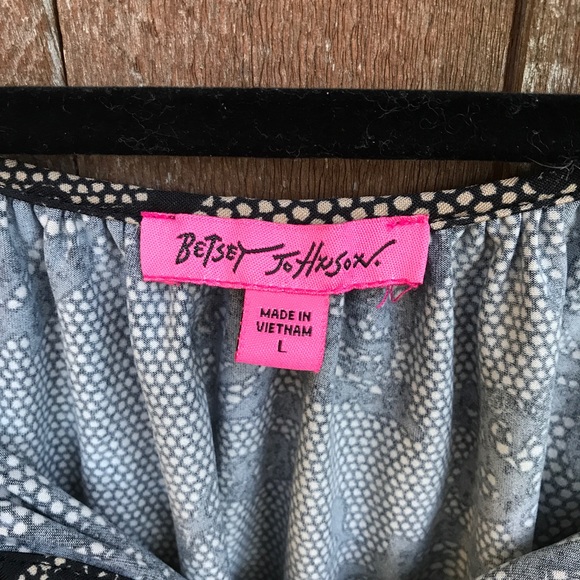Betsey Johnson floral print blouse cute fall L - Picture 4 of 6